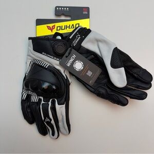 *New* Duhan Leather Motorcycle Gloves, Size Medium